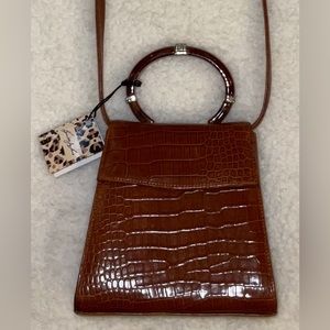 Kenneth Jay Lane Croco Embossed Purse